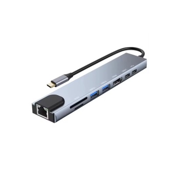 ® Yeni Ürün Type-C Çoklu Dönüştürücü87W PD, HDMI, 2x USB 3.0, RJ45, SD/TF Kart Girişli Hub